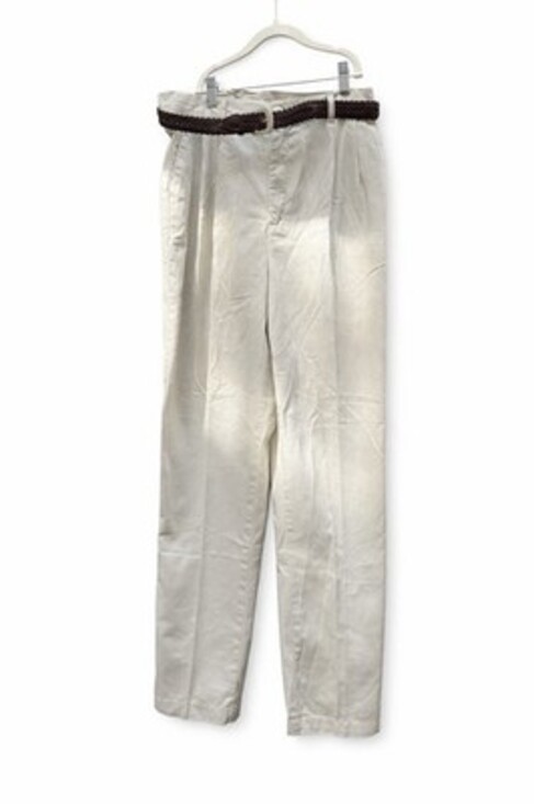 Bill Blass Pants - Vintage 90s Bill Blass Khaki Pants Women’s 10 30x Belt 100% Cotton Morocco NWT